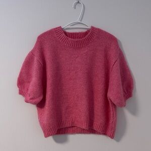 Zara Vibrant Pink Crew Neck Sweater